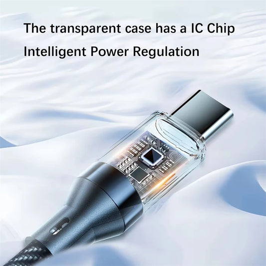 Double type c charging cable super fast