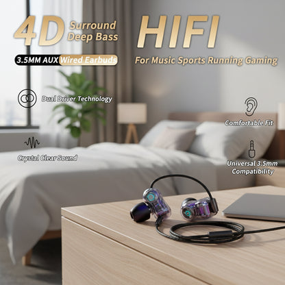 3.5mm Wired Headphones Noise Canceling with mic