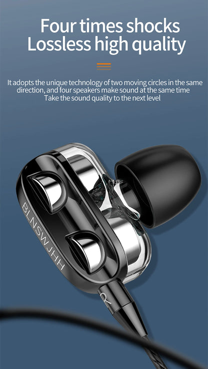 3.5mm Wired Headphones Noise Canceling with mic